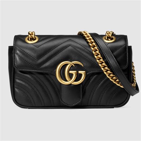 black gucci logo purse